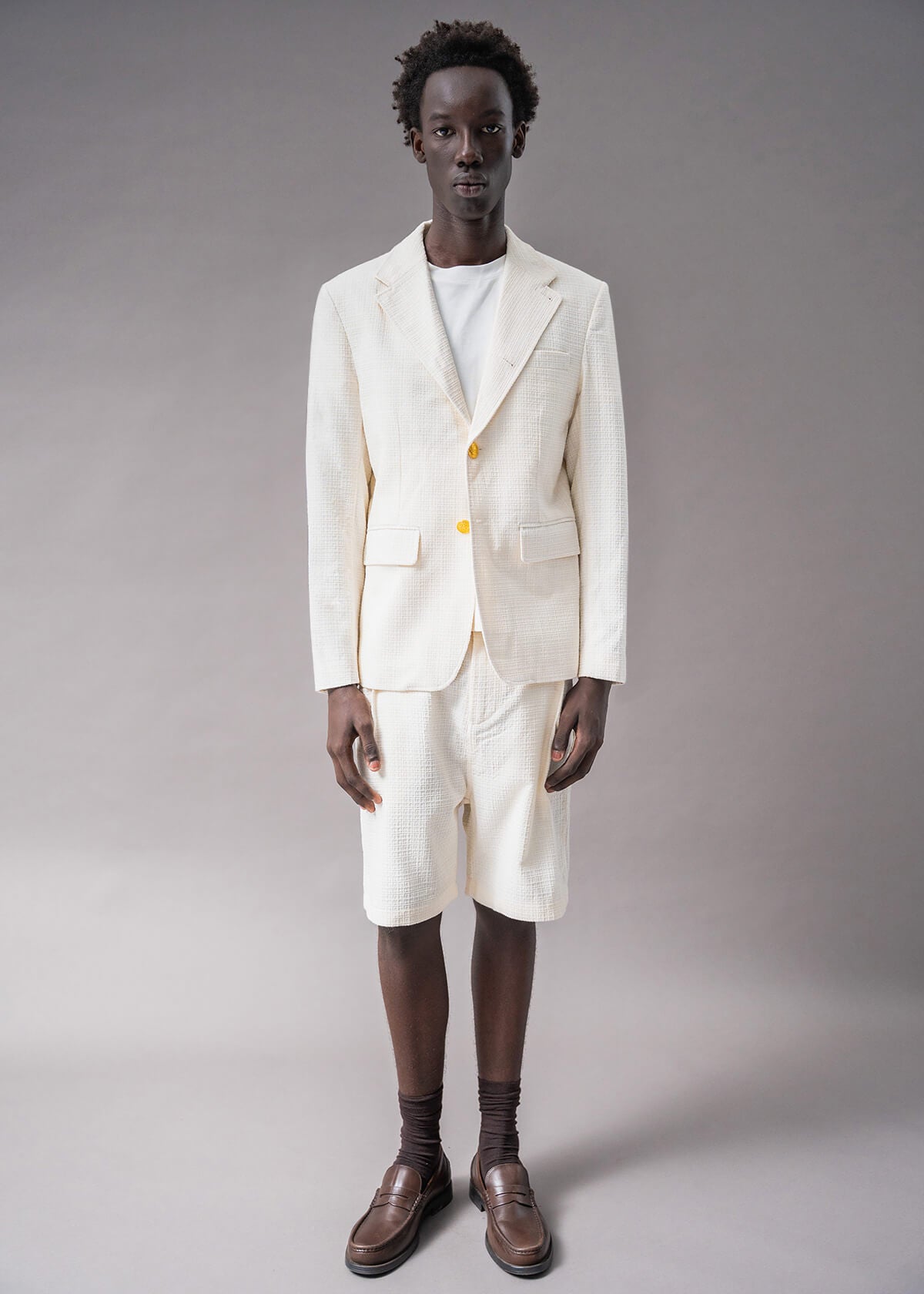 Off White Grid Blazer