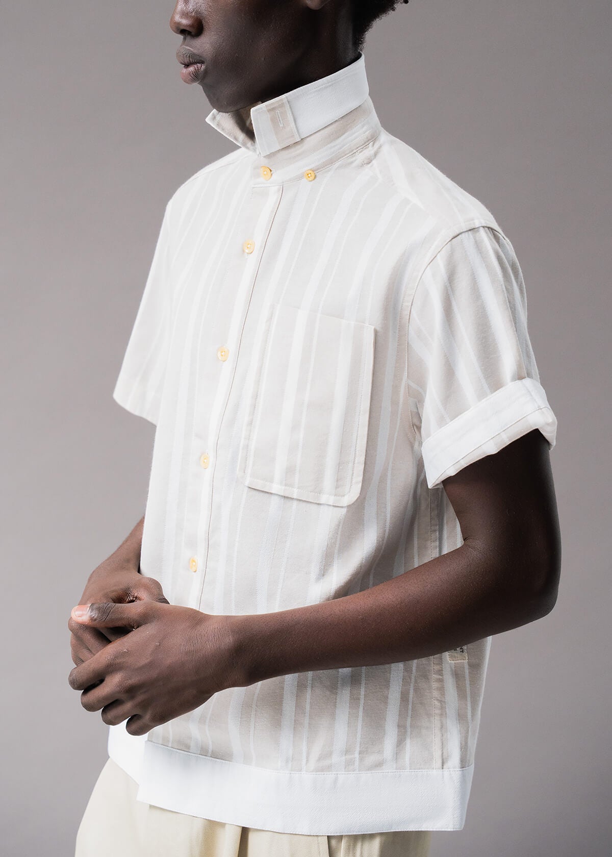 Chevron Stripe Cream