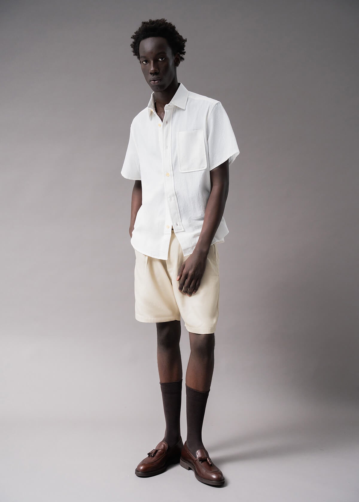 Offset Slub White