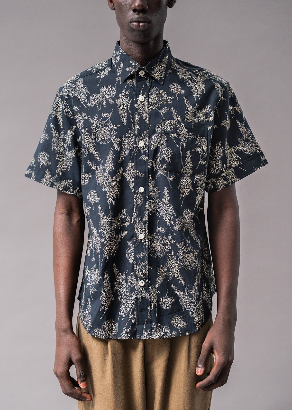 Descendant of Thieves Deadstock Print Black Short Sleeve Shirt
