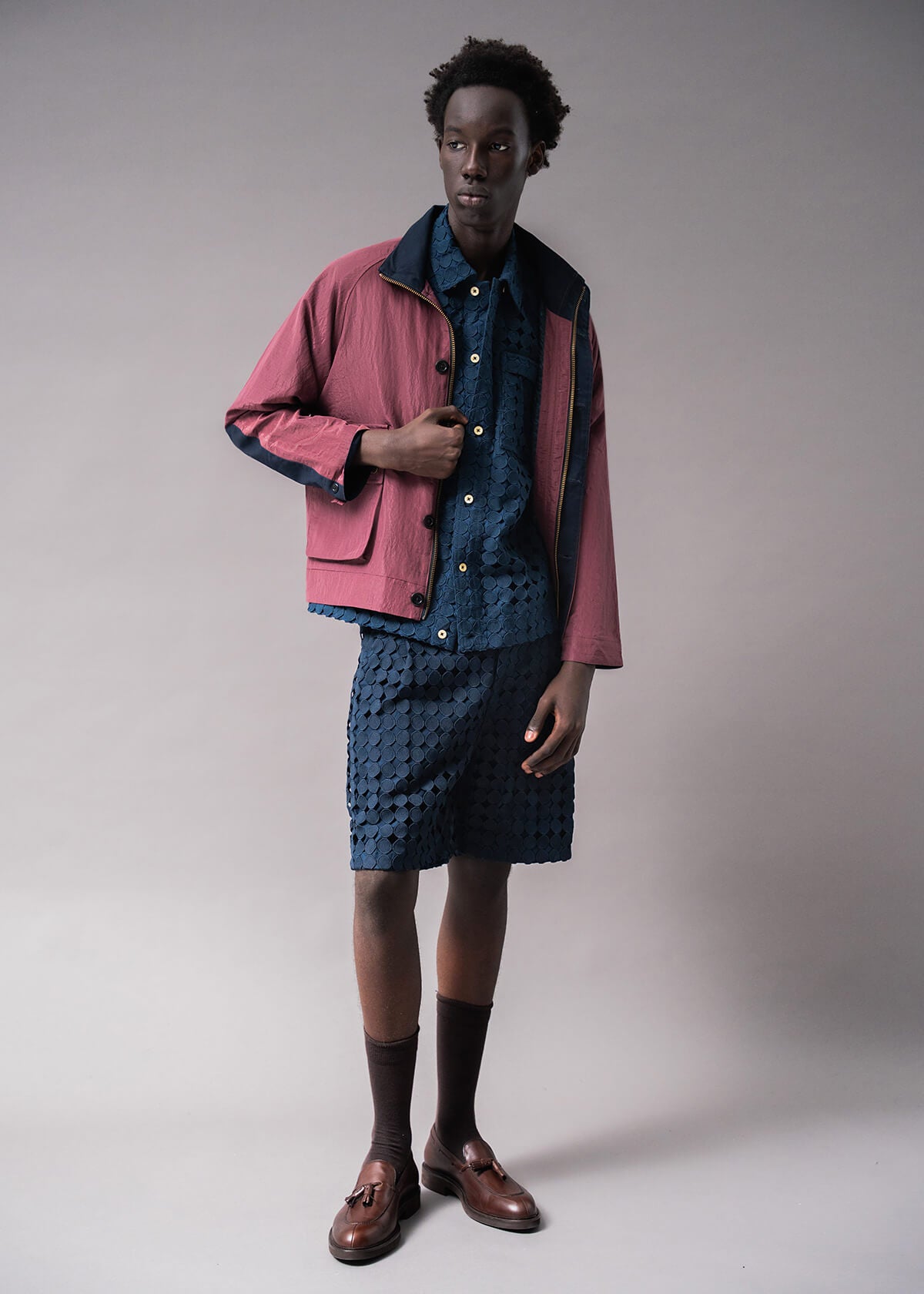 2 Pieced Embroidered Shirt