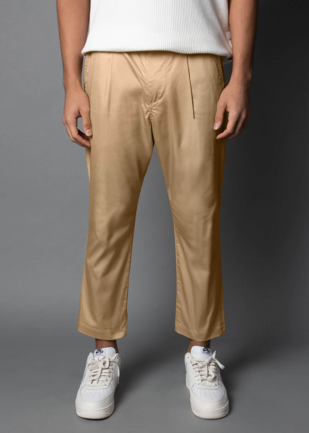 light khaki cotton pants for men