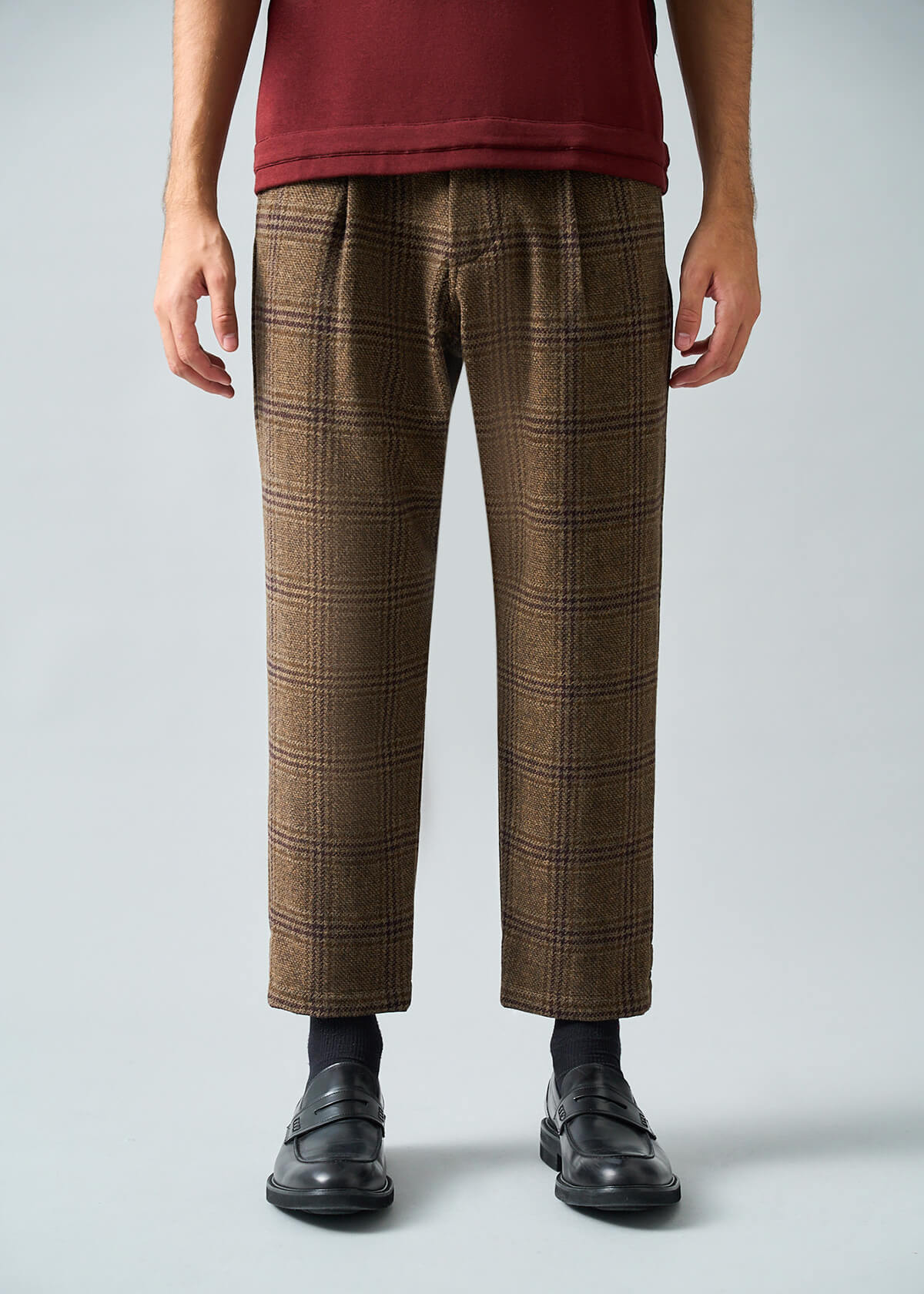 Wool Blend Plaid: Boxer Fit