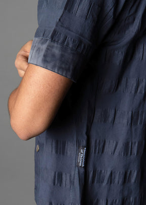 navy short sleeve mens shirt