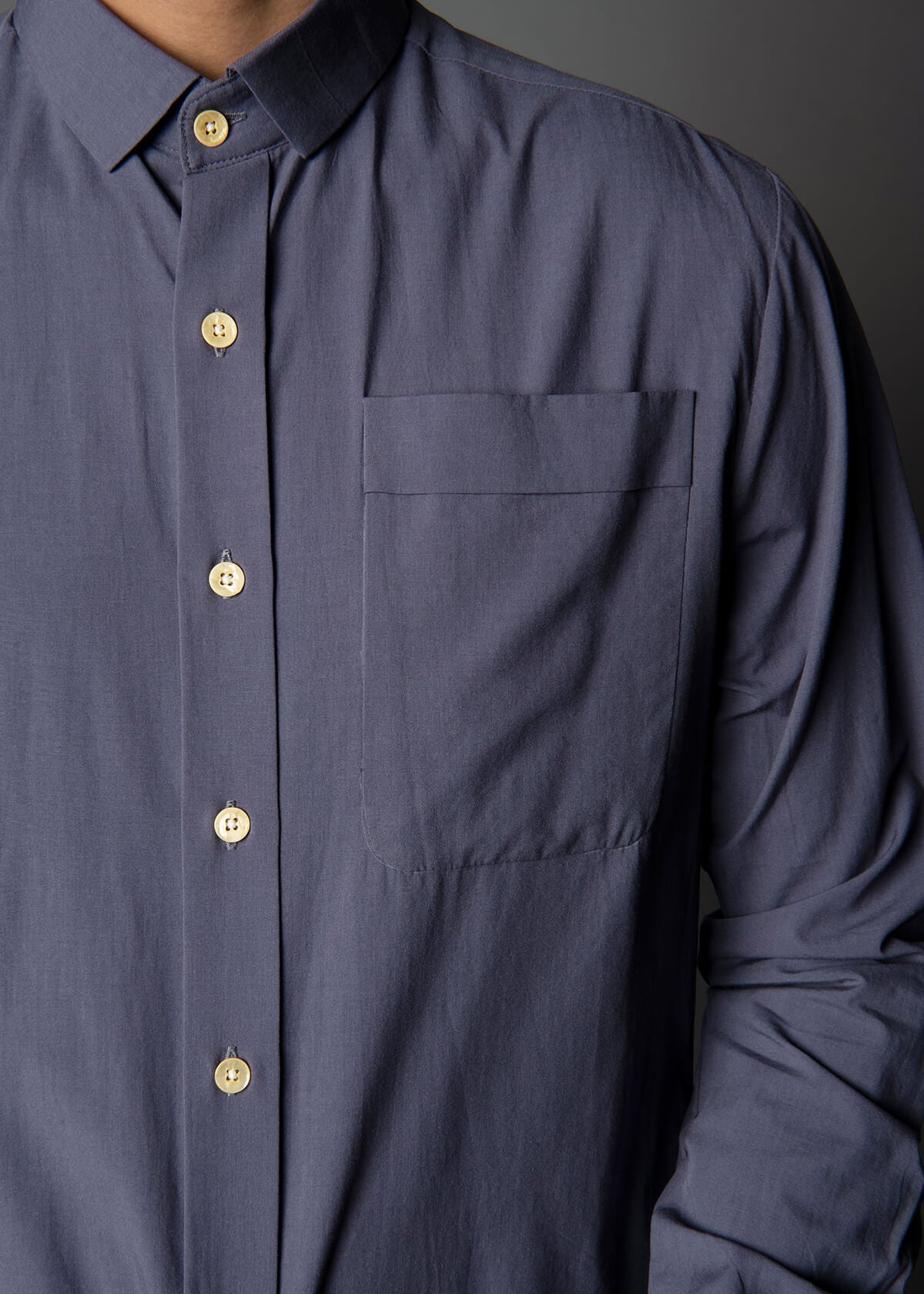 cotton and modal navy blue shirt for men