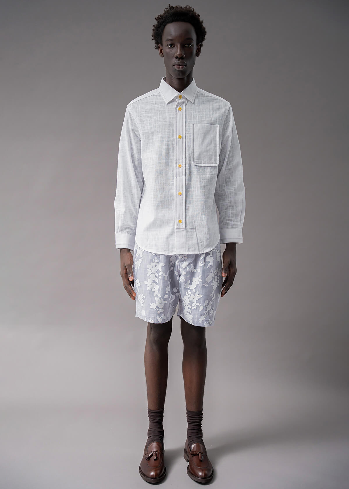 Feather Cross-X White Shirt