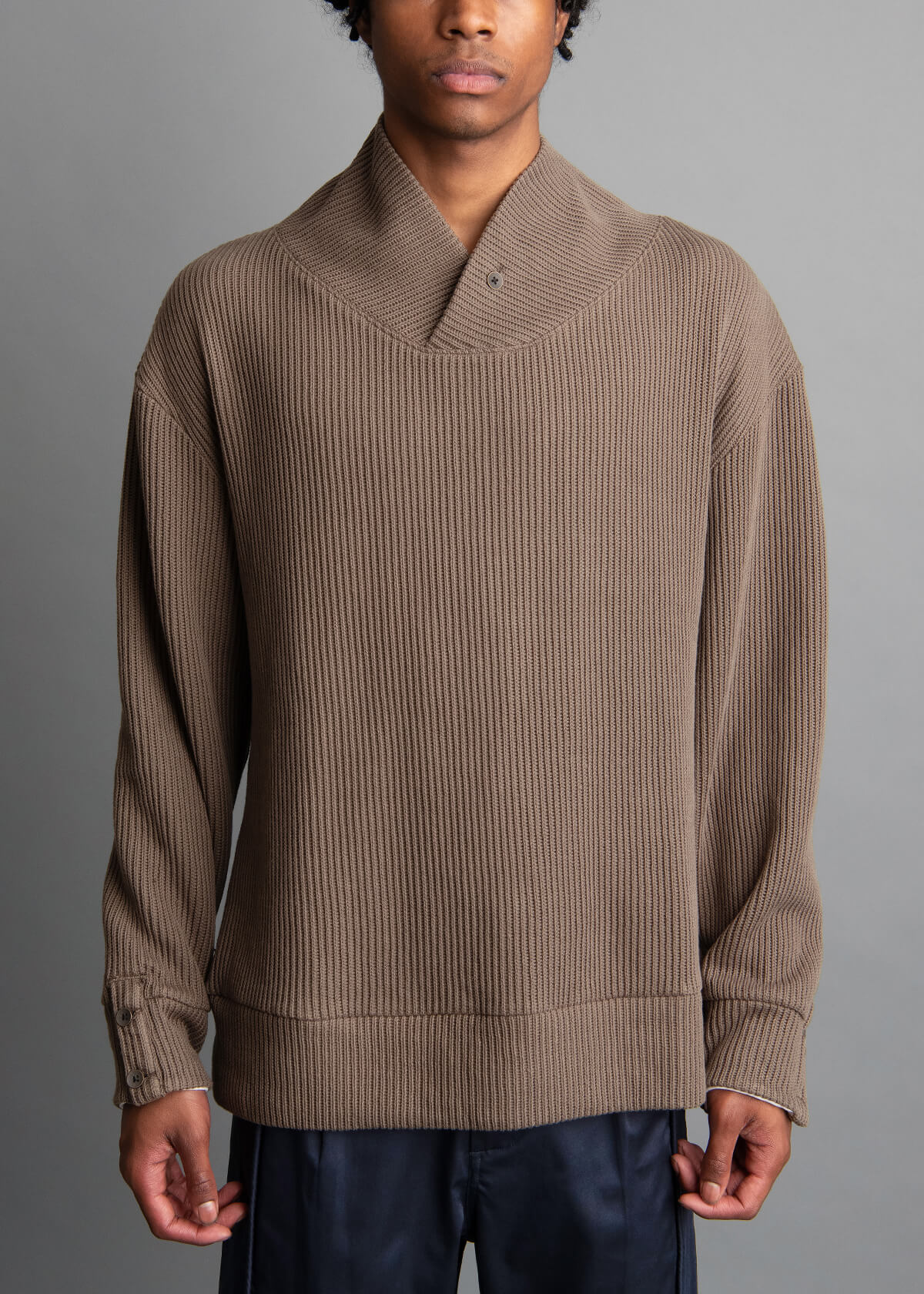 olive tone mens knitted pullover