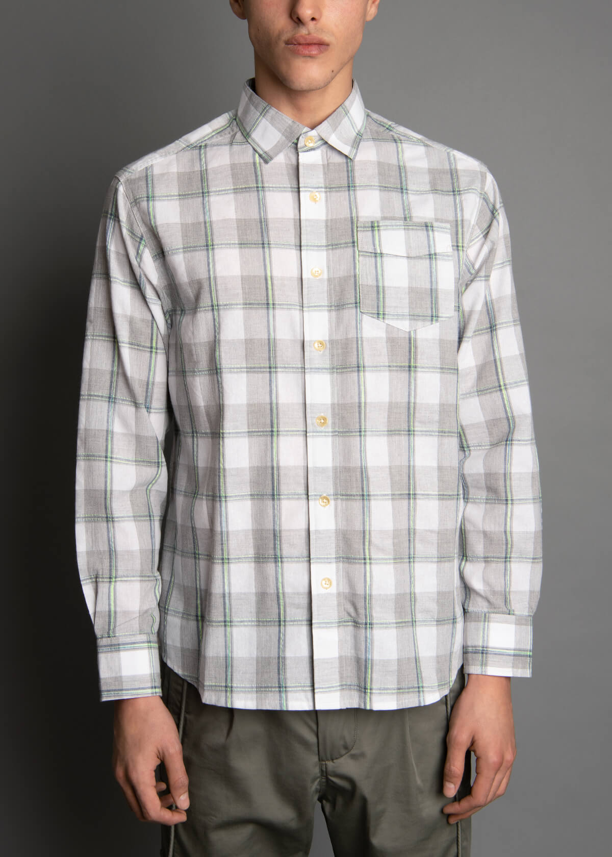 2 toned grey relaxed fit mens shirt