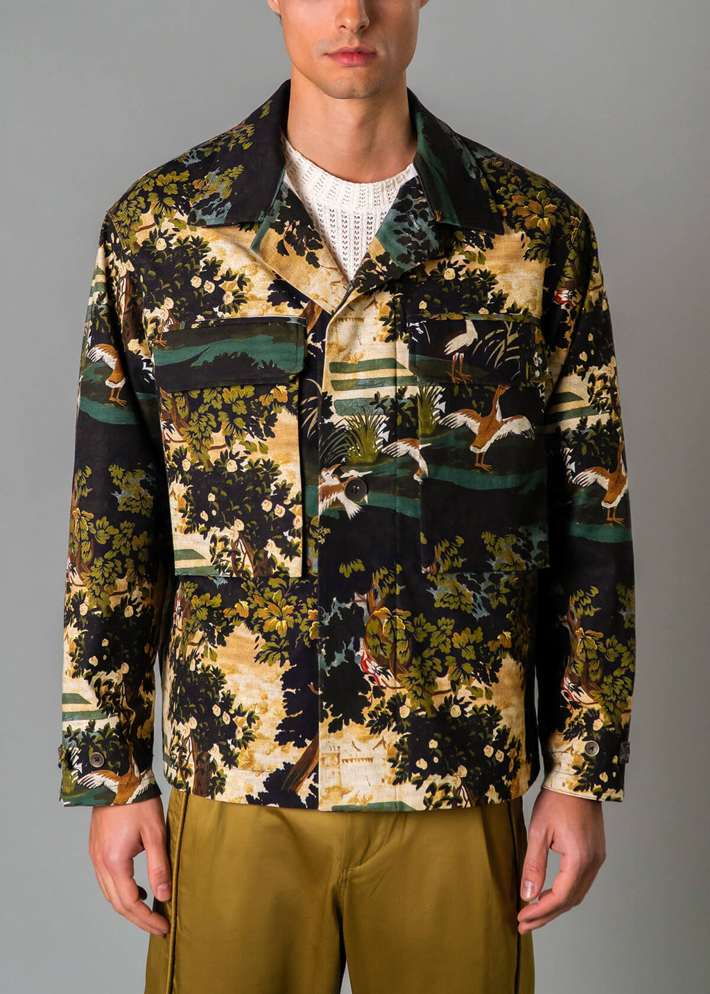 ジャケット・アウター descendant cricket twill jacket DESCENDANT/SKIPPER TWILL JACKET (BLACK)