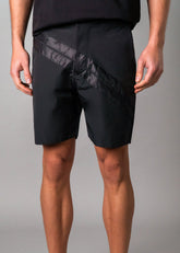 Black Cross Stripe Swim Hybrid