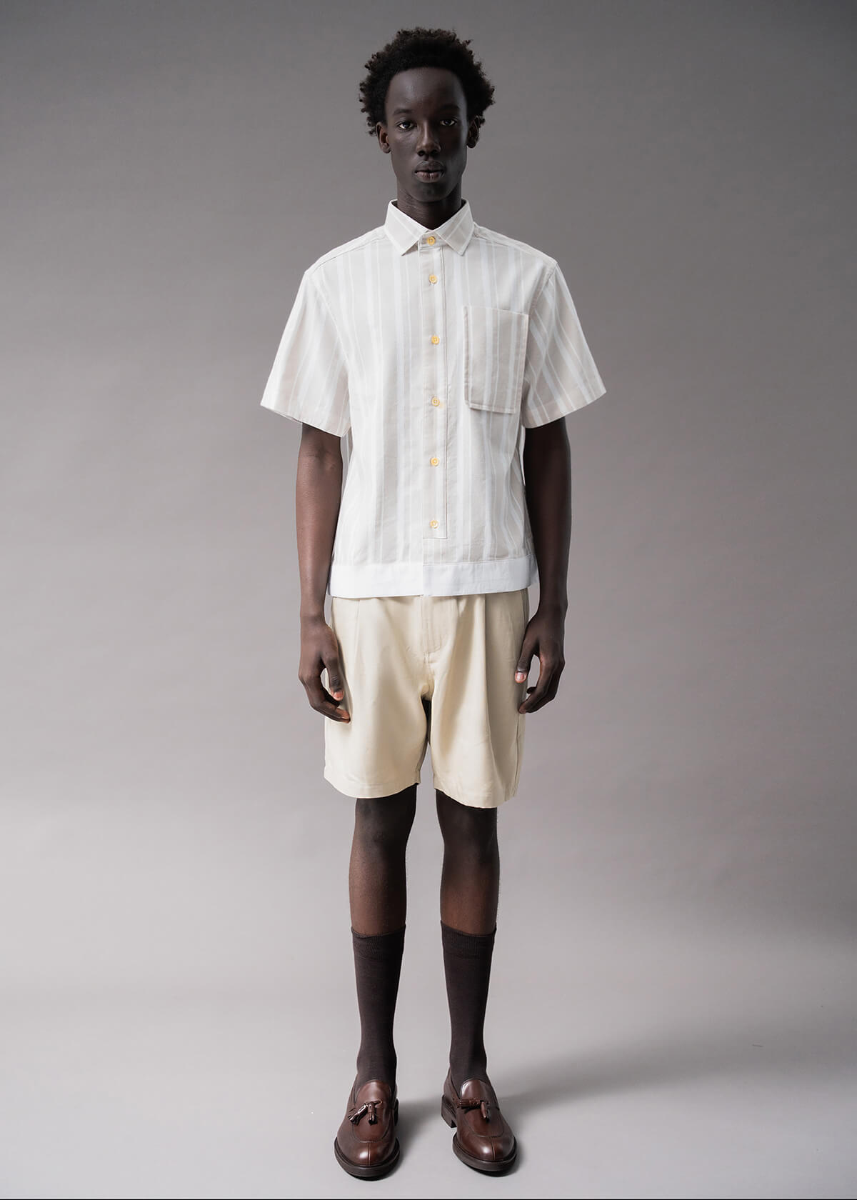 Chevron Stripe Cream