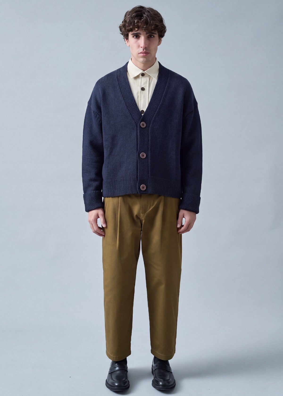 Italy Made Cardigan Navy