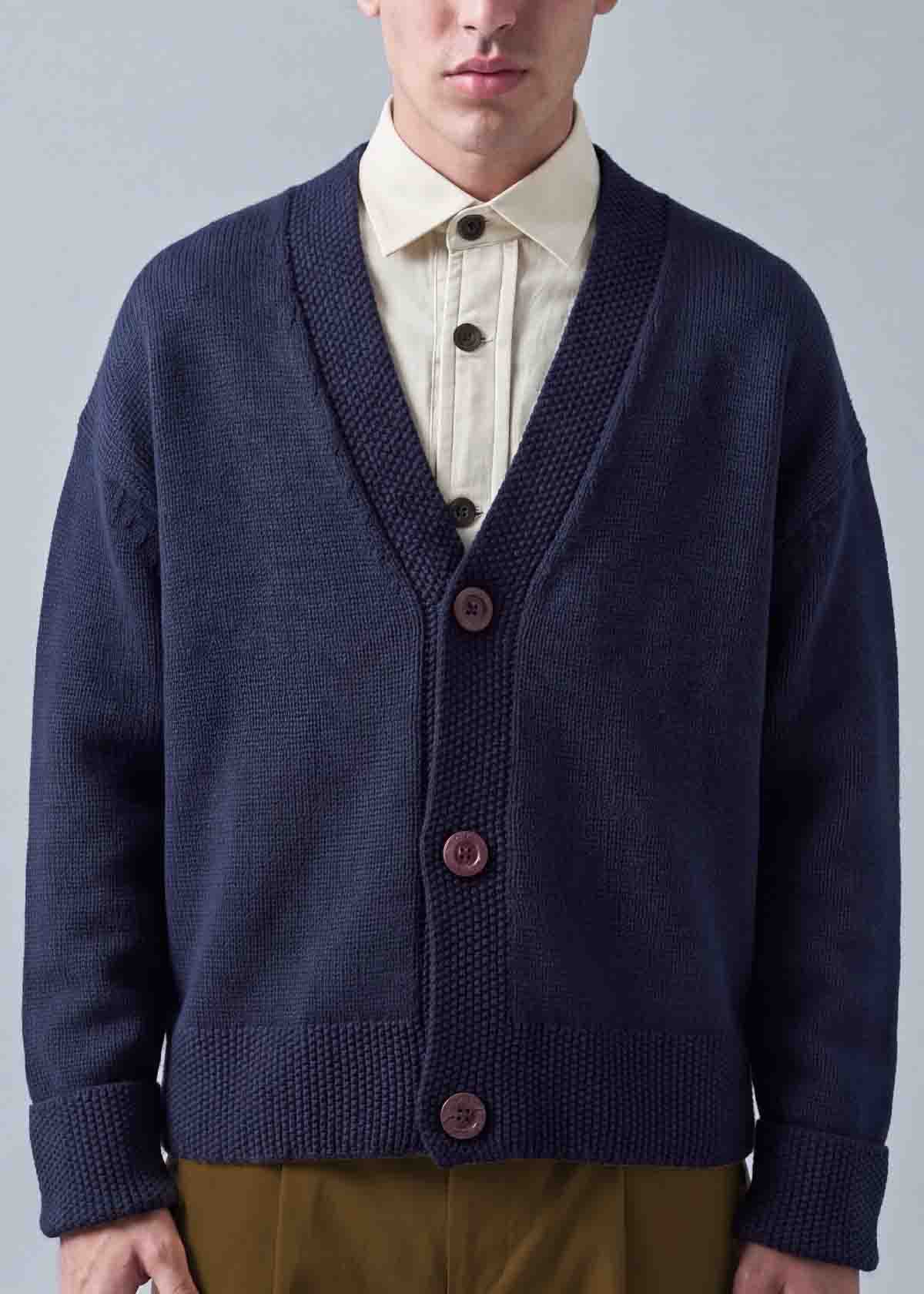 Italy Made Cardigan Navy