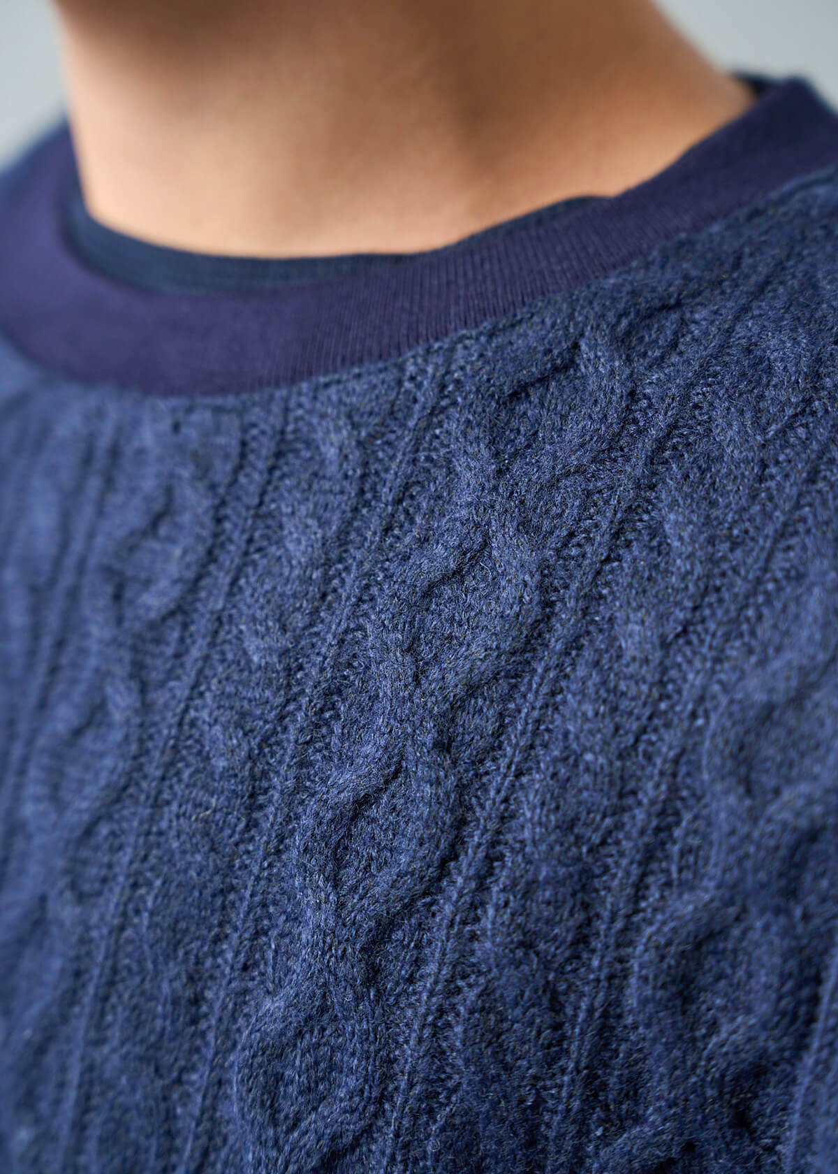 Aviator Cable Knit Navy
