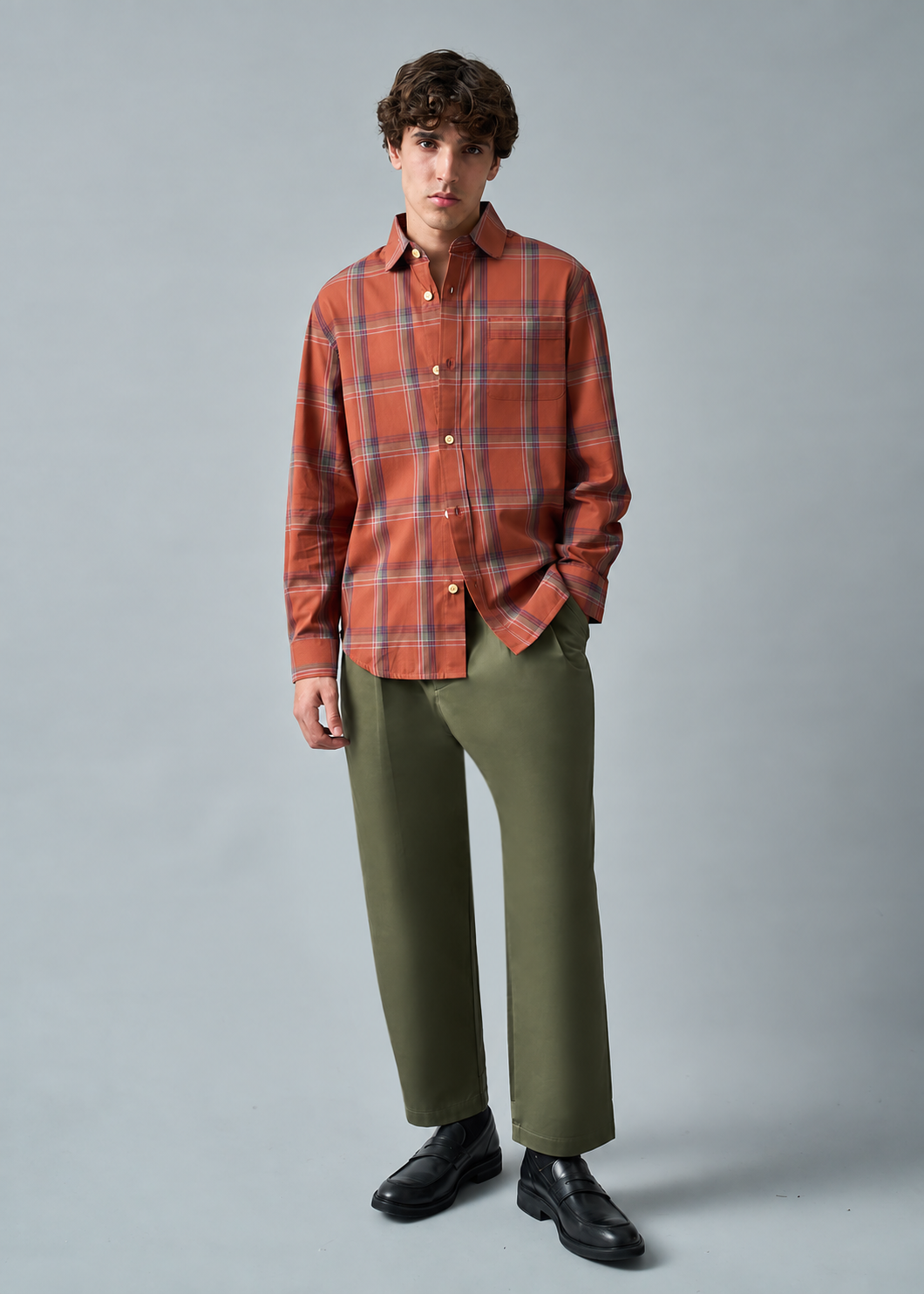 Mercy Plaid Copper Shirt
