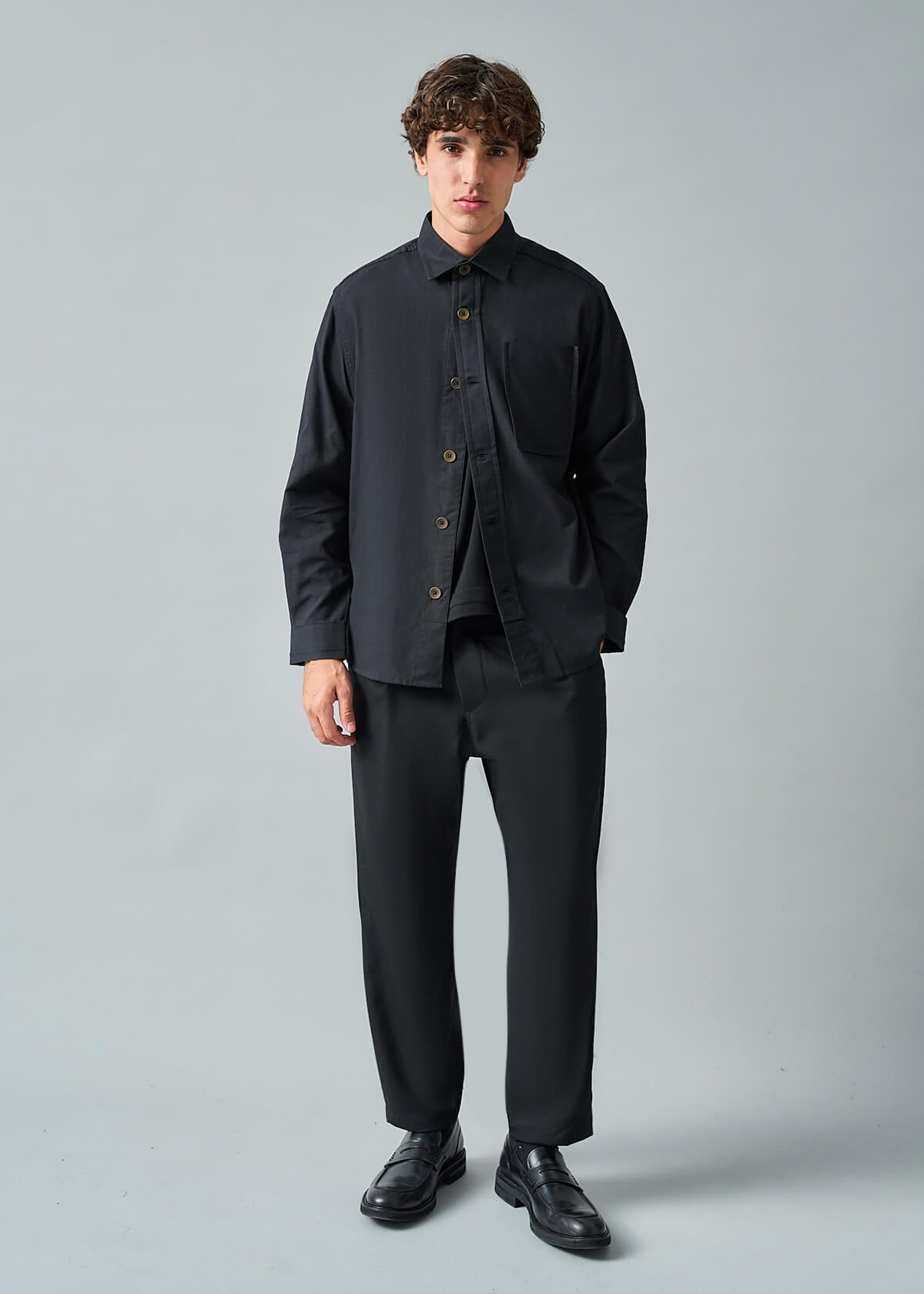 Soft Canvas Black Shirt