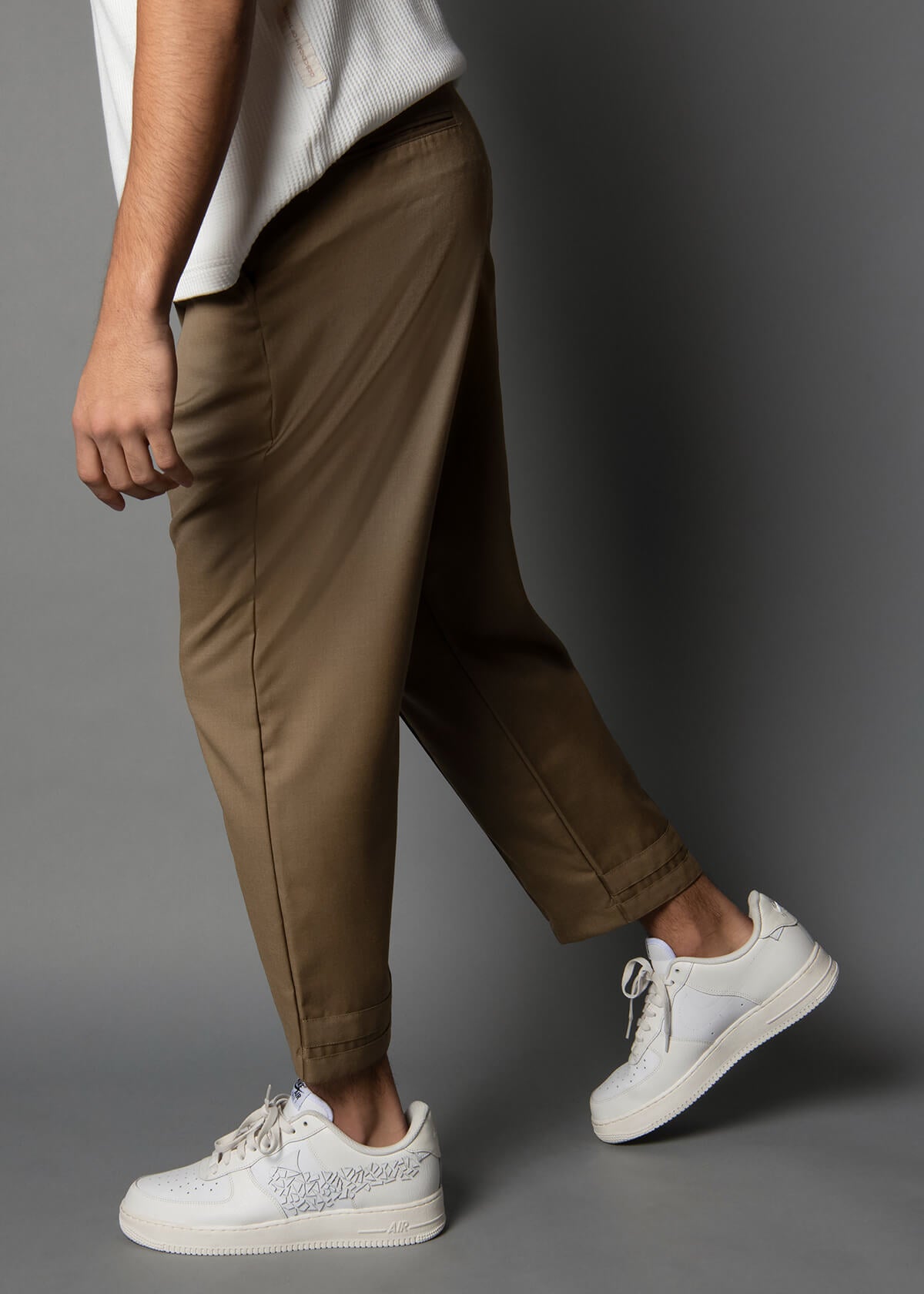 regular fit almond color mens pants