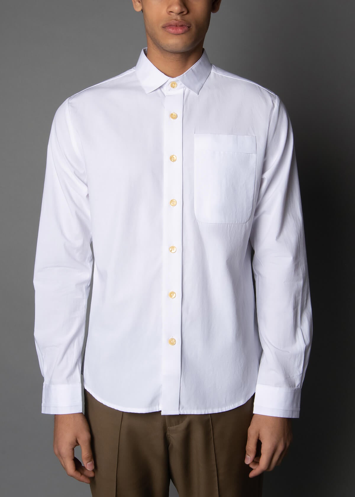 men's white shirt made from cotton and modal