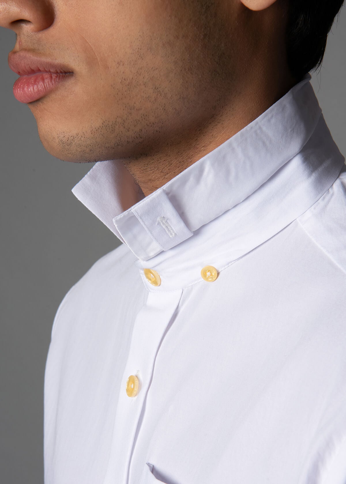 cotton and modal white shirt for men