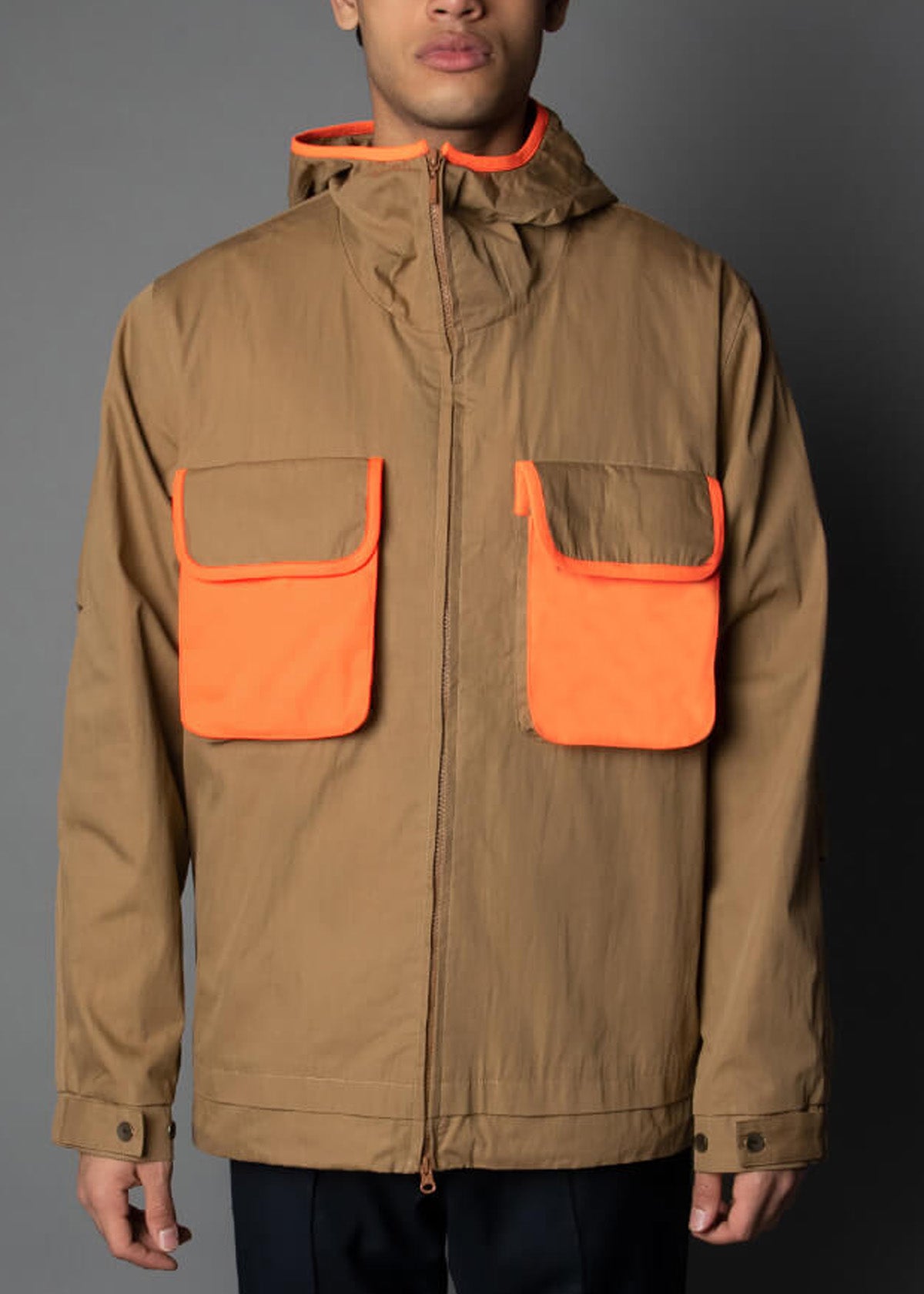 almond cargo jacket for men