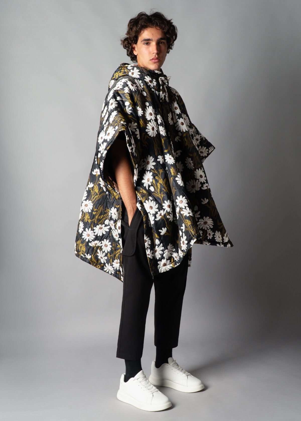 Gothic District Brocade Poncho