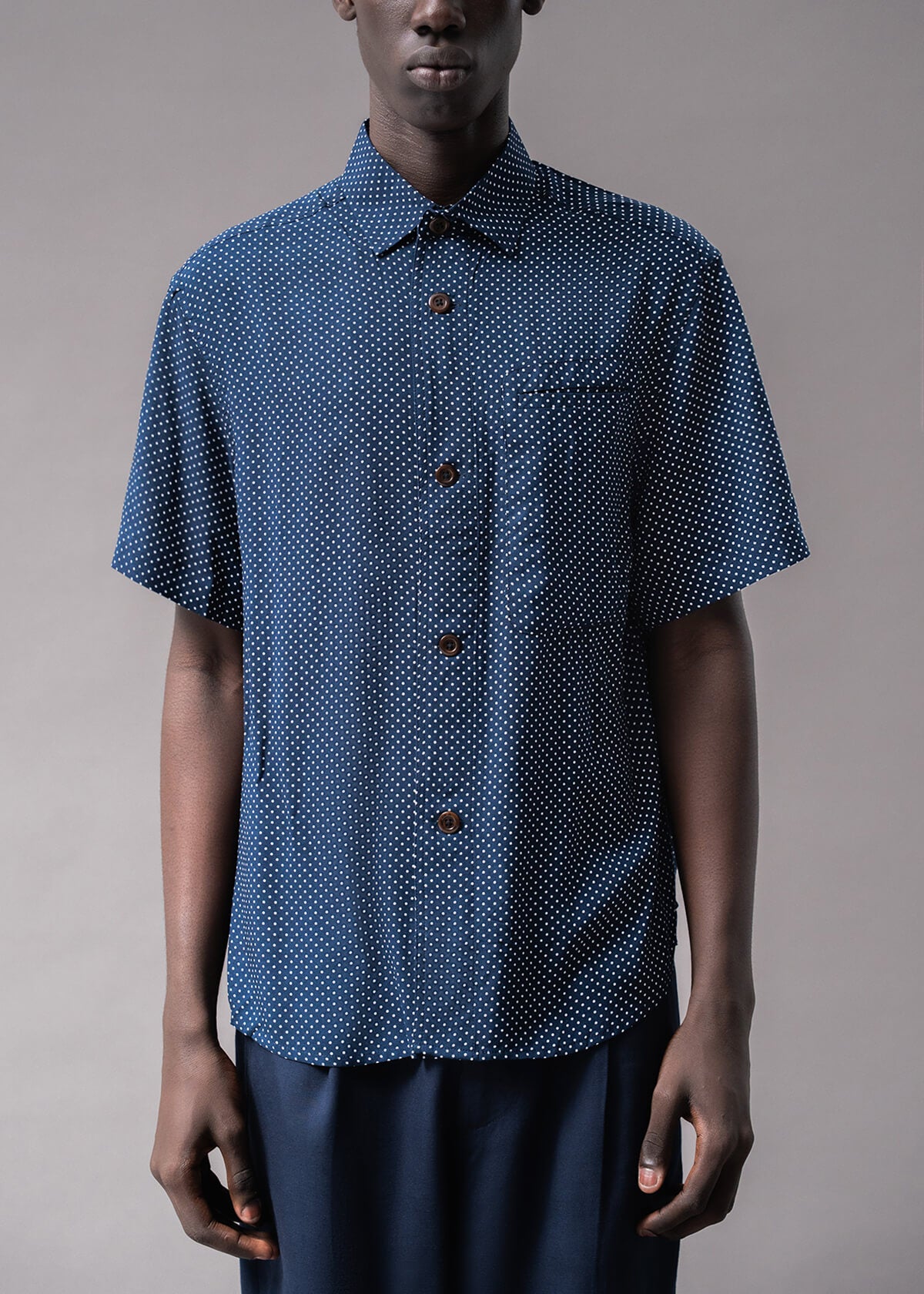 Descendant of Thieves Silk Blend Polka Dot Shirt