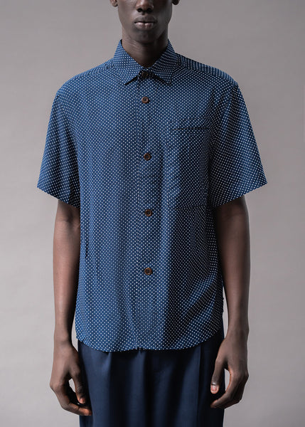 Descendant of Thieves Silk Blend Polka Dot Shirt