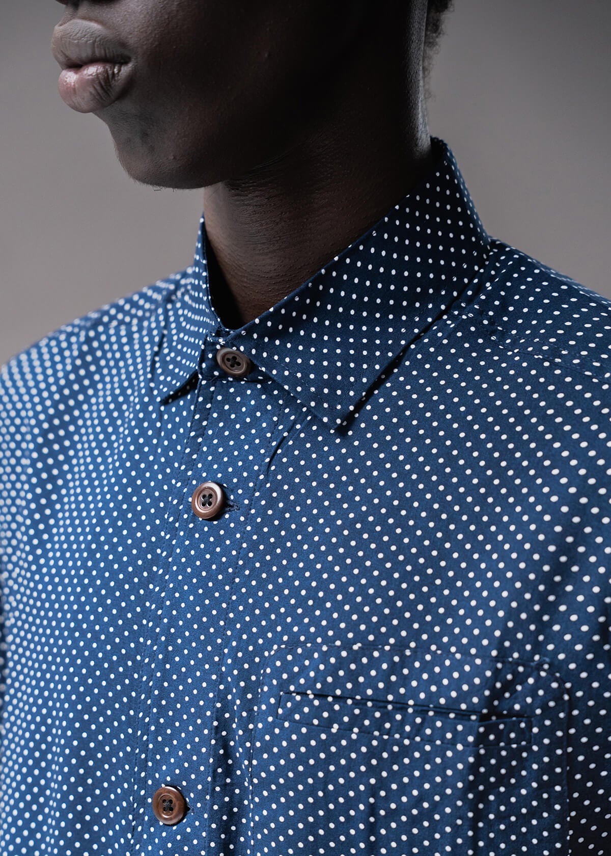 Descendant of Thieves Silk Blend Polka Dot Shirt