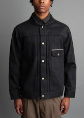 Black Selvedge Shawl Jacket