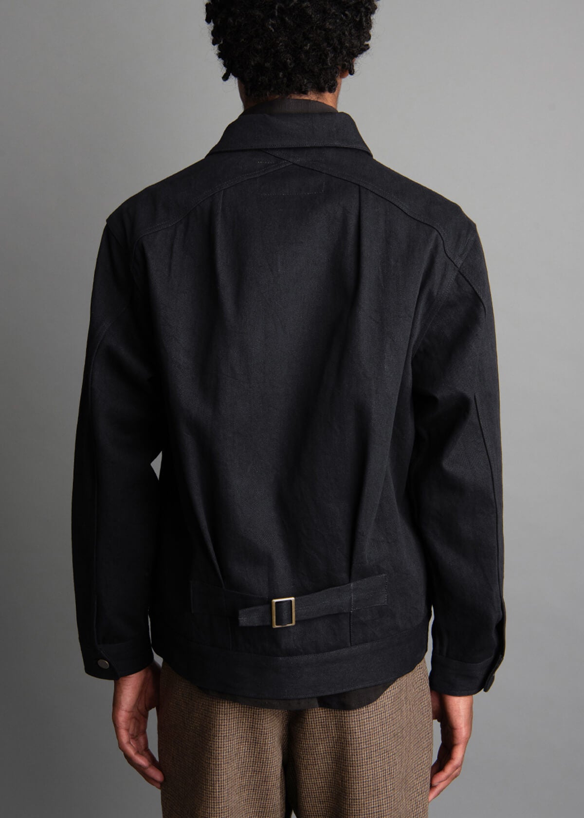 Black Selvedge Shawl Jacket