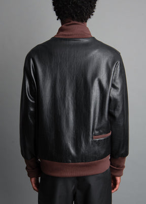 Fx Leather Varsity Jacket