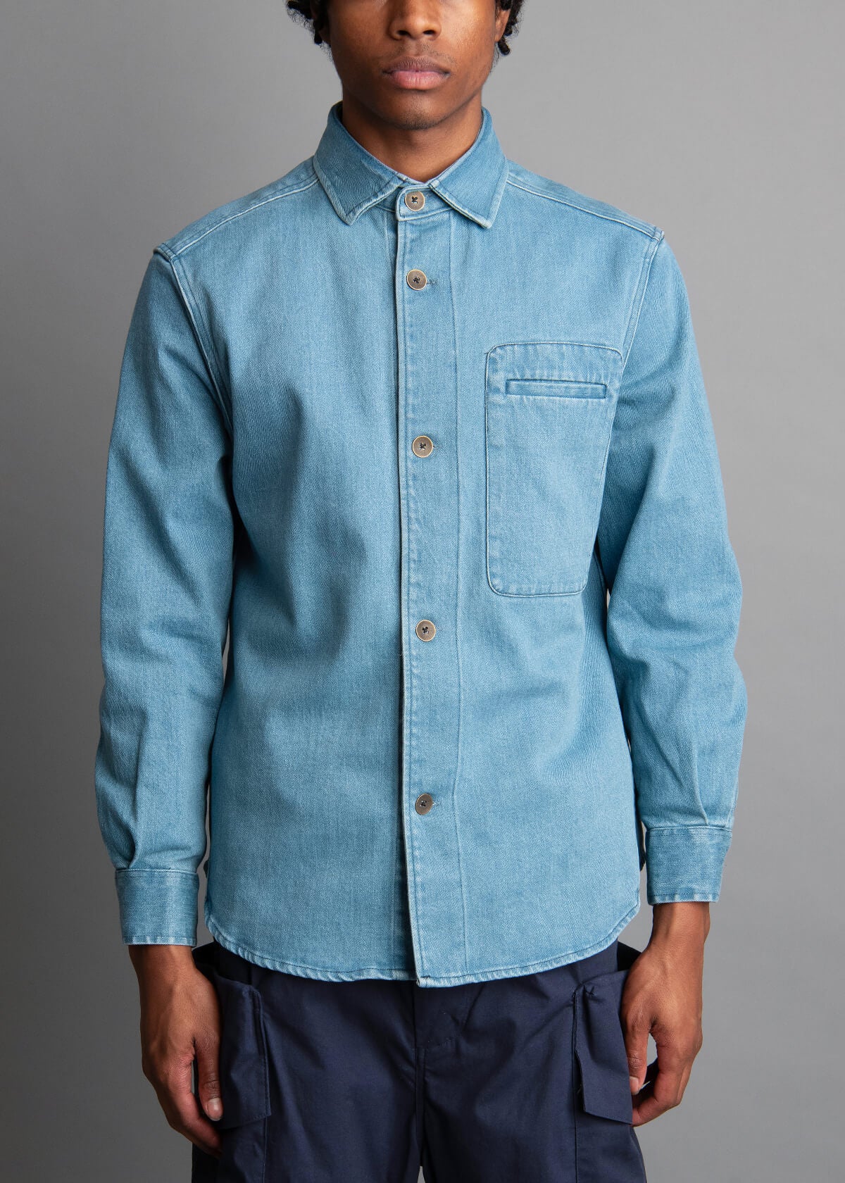 Awoll Selvedge Washed Denim Shirt Jkt