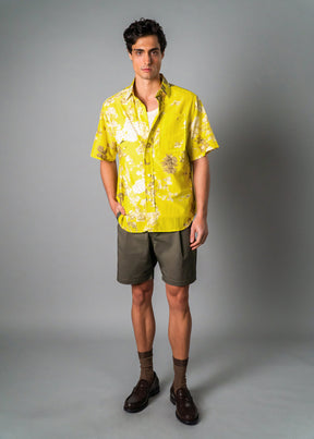 Bold Print White Lotus Inspired 