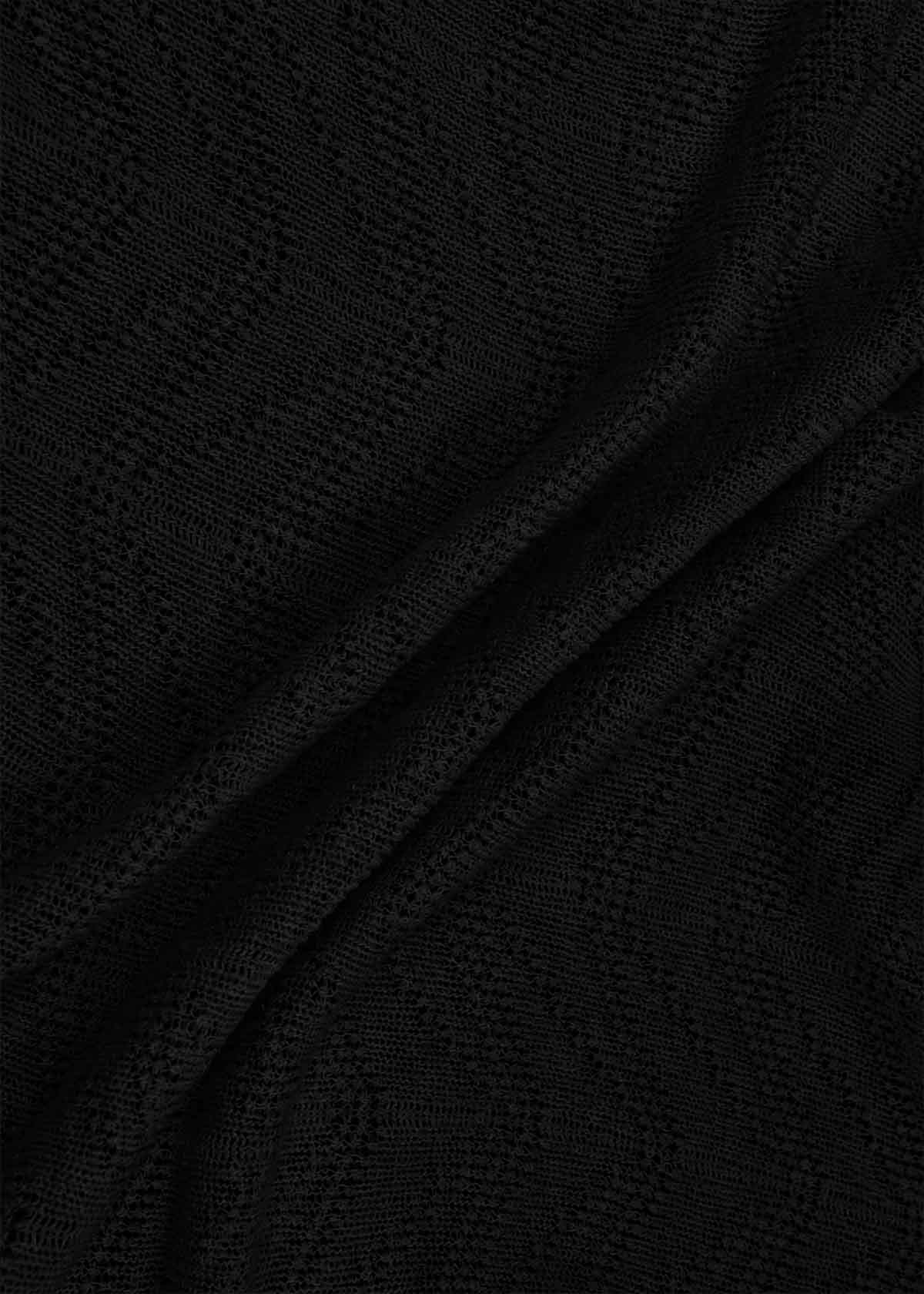 Open Weave Tank Black