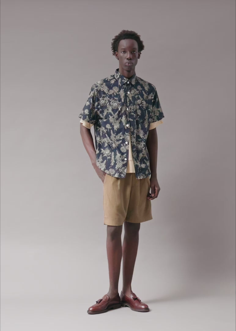 Descendant of Thieves Deadstock Print Black Short Sleeve Shirt