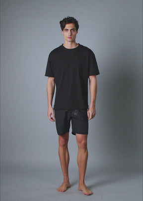 Black Cross Stripe Swim Hybrid