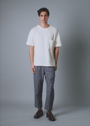Cream Open Weave Tee